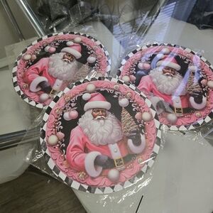 Black Santa Decoration Set